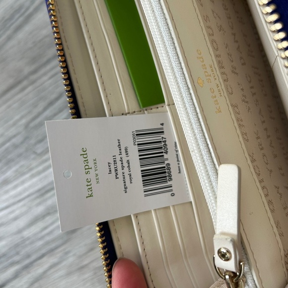 NWT Kate Spade New York Lacey PWRU2811 Signature spade leather royal cobalt - Picture 6 of 12